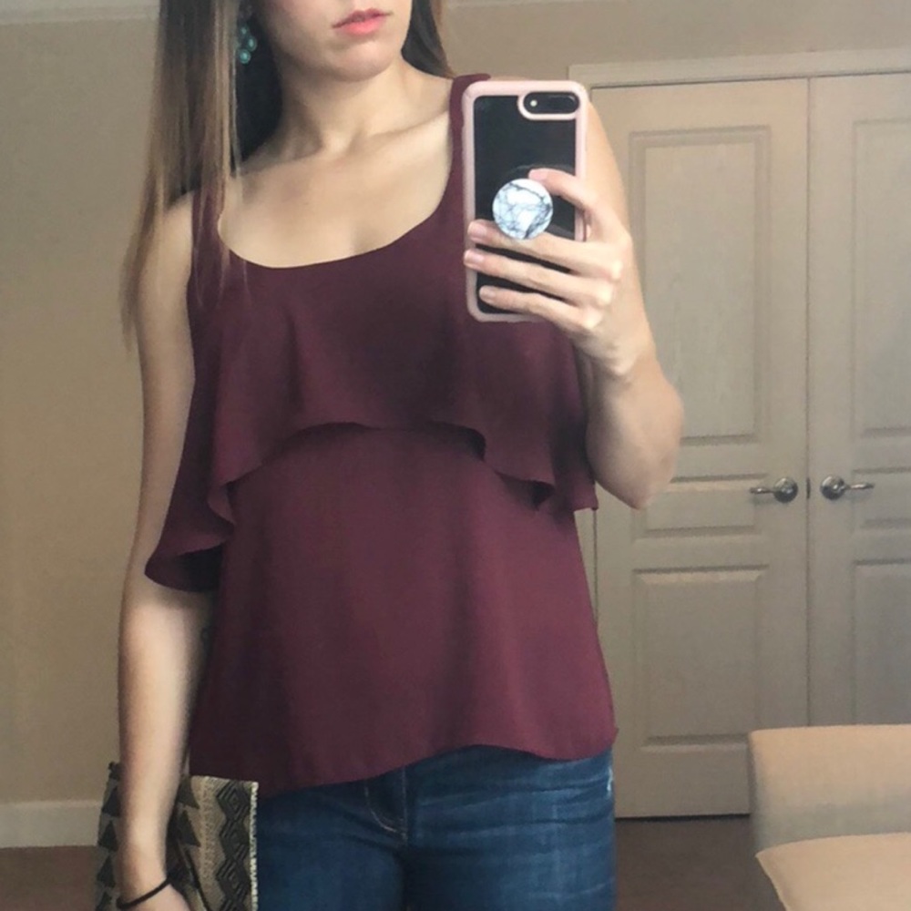 🌸2 for $20🌸 NEW Ruffle Open Back Tank Small